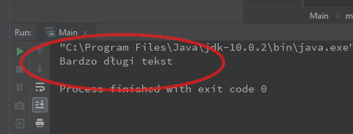 Wynik działania encji